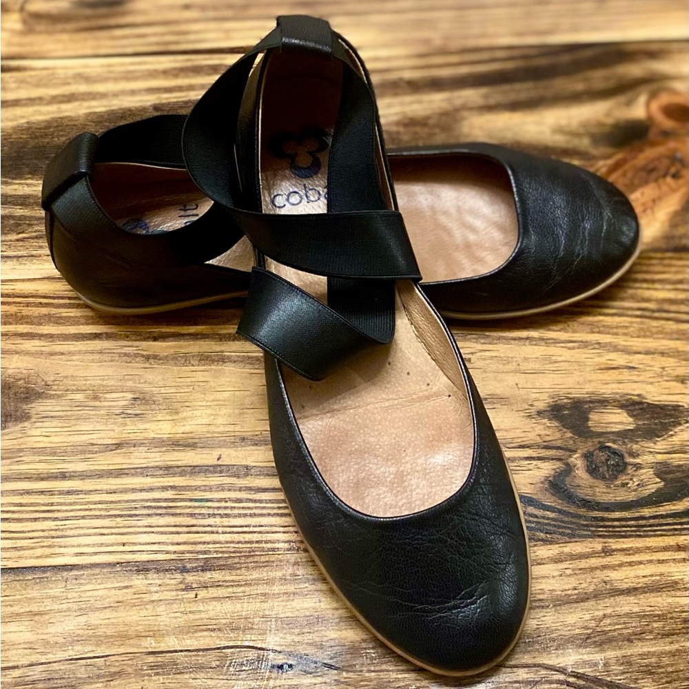 SAX Black Ballet Flats Shoes Strappy Women’s Sz EU 36 US 5.5-6